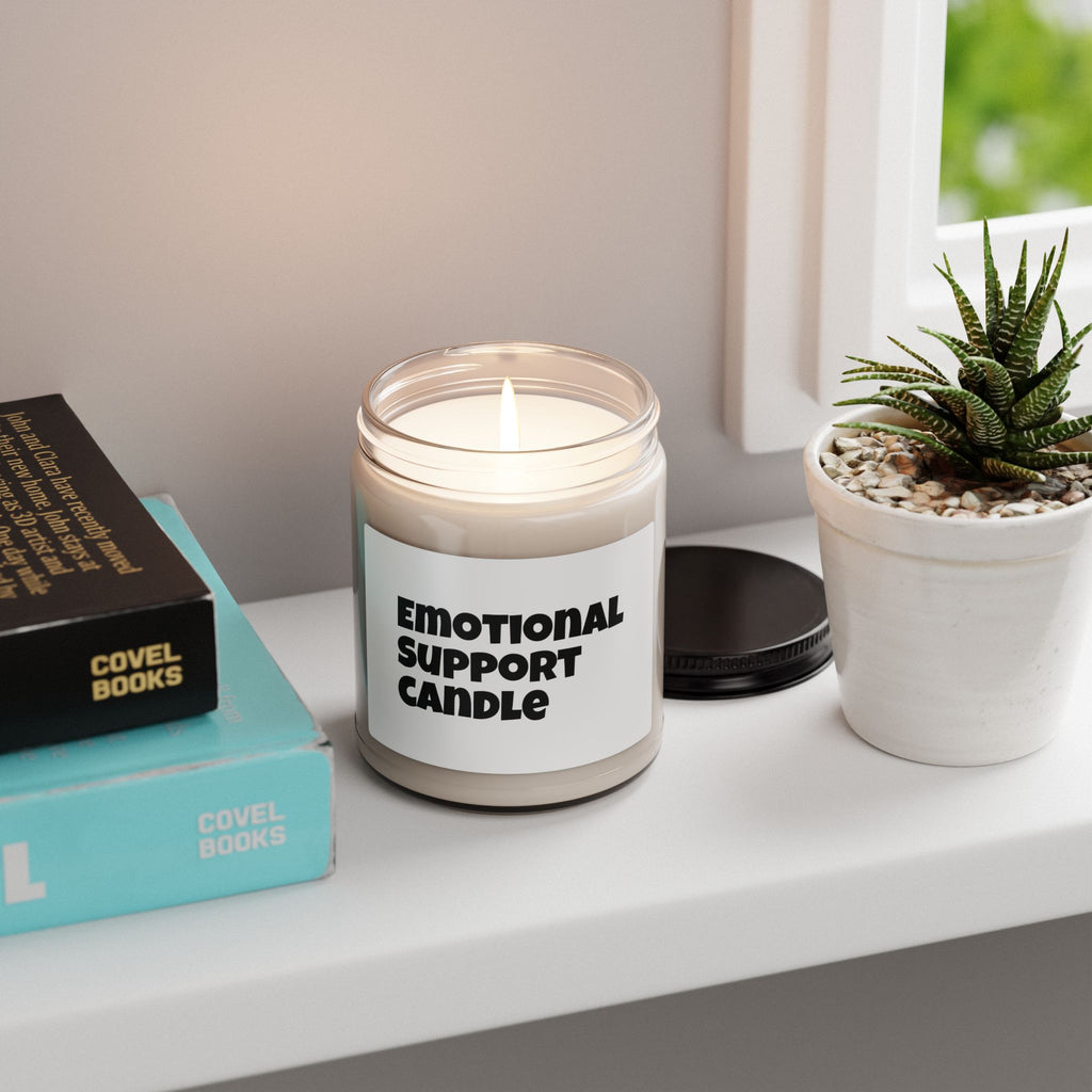 Emotional Support Candle — 9oz Scented Soy Candle (Stress Relief, Self-Care Gift)